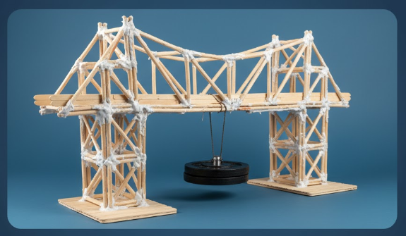 Ponte de macarrão em competição