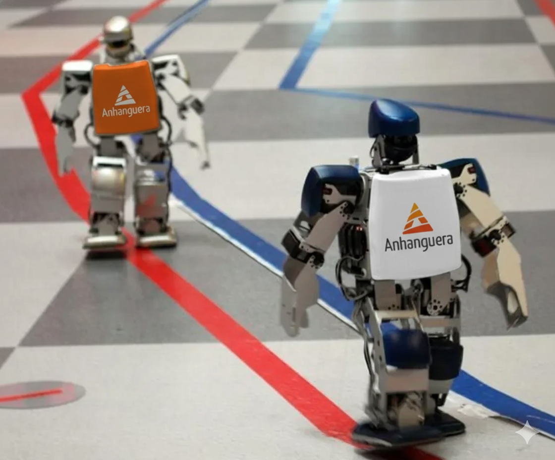 Ilustração de Robô Low Budget - Caminhando